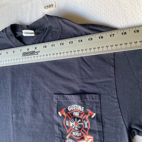 Port & Company Men Short Sleeve Tshirt size M,Blue,Fight Like A Girl Fire Rescue - Picture 2 of 9